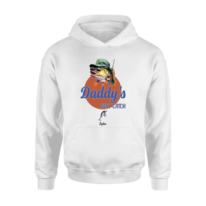 Personalized Fishing Shirt/Hoodie - Up to 6 Fishing Lures - Father's Day Gift Idea for Fishing Lovers - Daddy's Best Catch