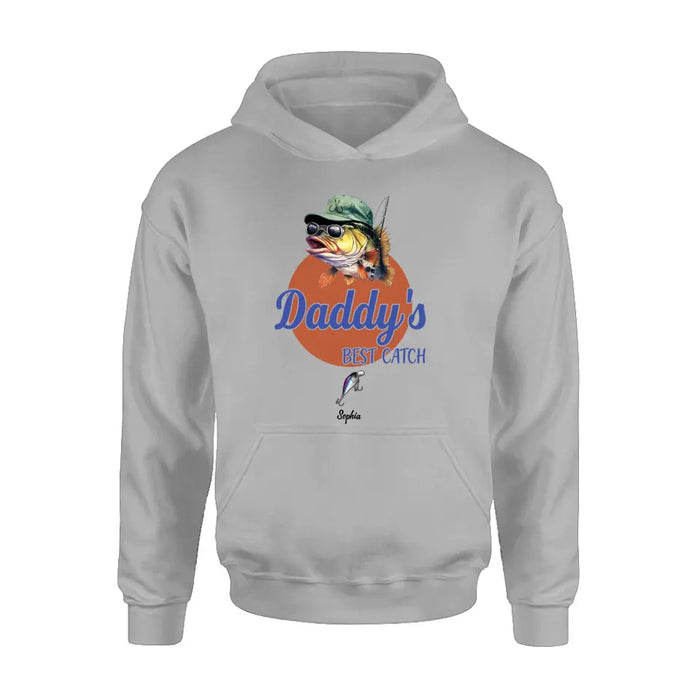 Personalized Fishing Shirt/Hoodie - Up to 6 Fishing Lures - Father's Day Gift Idea for Fishing Lovers - Daddy's Best Catch