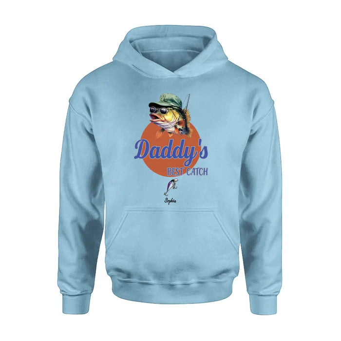 Personalized Fishing Shirt/Hoodie - Up to 6 Fishing Lures - Father's Day Gift Idea for Fishing Lovers - Daddy's Best Catch