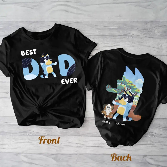 Personalized Dad AOP T-shirt - Up to 4 Kids - Father's Day Gift Idea - Best Dad Ever
