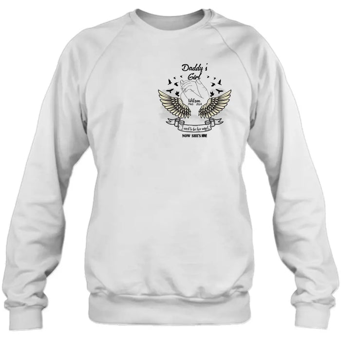 Personalized Memorial Angel Shirt/Hoodie - Memorial Gift Idea for Mother's Day/Father's Day - Grandma's Girl I Used To Be Her Angel Now She's Mine