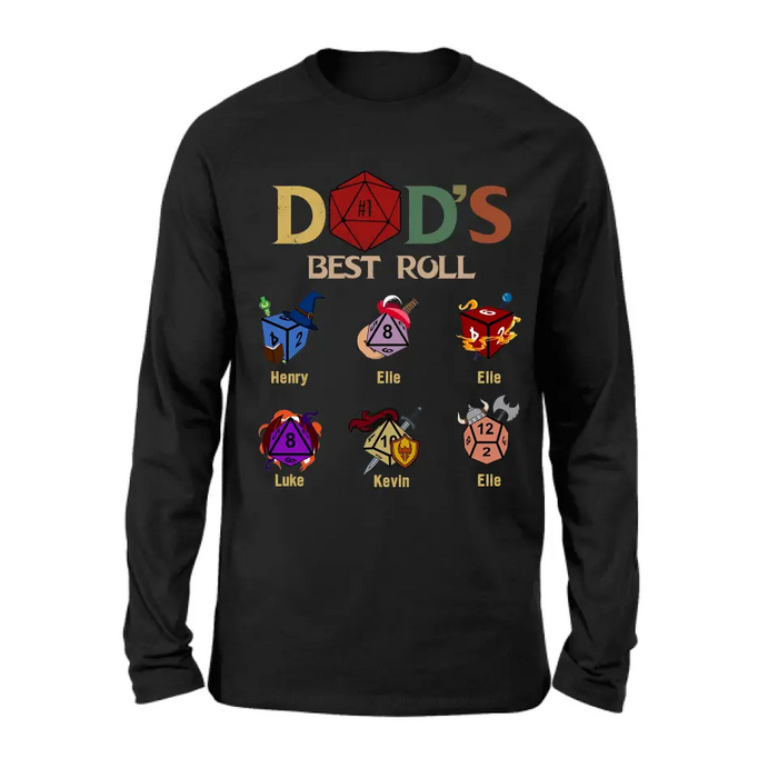 Personalized Dad's Best Roll Shirt/Hoodie -  Gift Idea for Father's Day - Up to 6 Kids