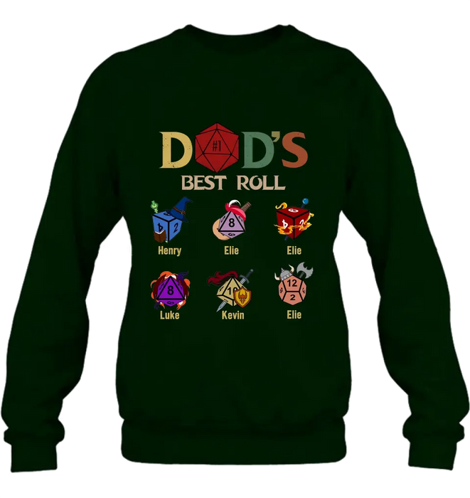 Personalized Dad's Best Roll Shirt/Hoodie -  Gift Idea for Father's Day - Up to 6 Kids