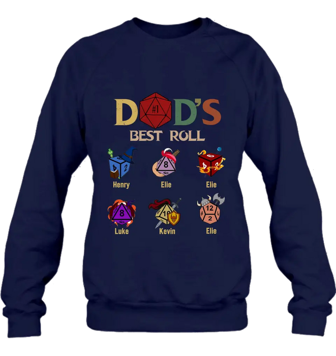 Personalized Dad's Best Roll Shirt/Hoodie -  Gift Idea for Father's Day - Up to 6 Kids