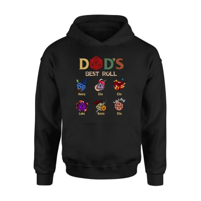 Personalized Dad's Best Roll Shirt/Hoodie -  Gift Idea for Father's Day - Up to 6 Kids