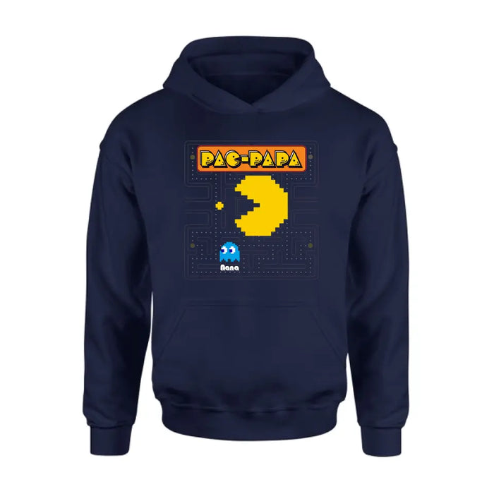 Personalized Pac-Dad Shirt/Hoodie - Father's Day Gift Idea For Dad/Grandpa/Papa - Up to 8 Kids