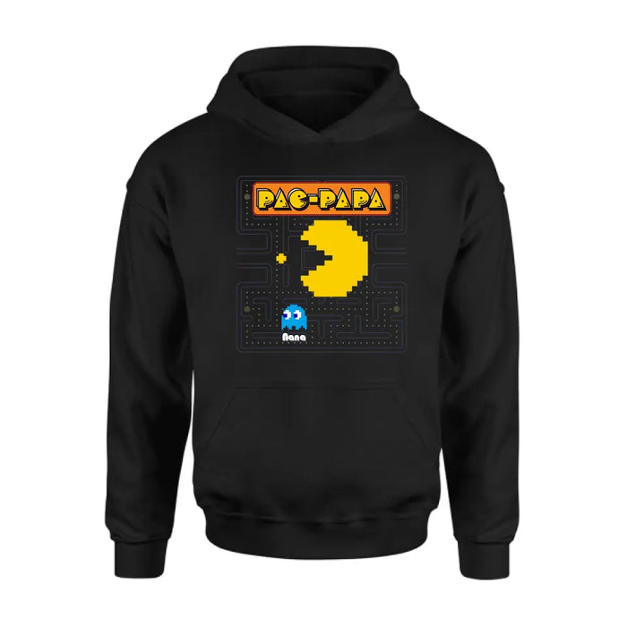Personalized Pac-Dad Shirt/Hoodie - Father's Day Gift Idea For Dad/Grandpa/Papa - Up to 8 Kids