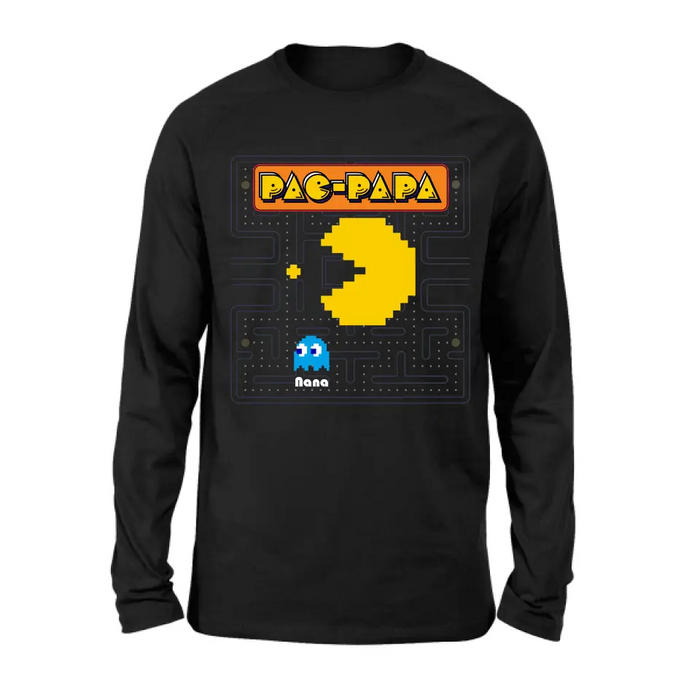 Personalized Pac-Dad Shirt/Hoodie - Father's Day Gift Idea For Dad/Grandpa/Papa - Up to 8 Kids