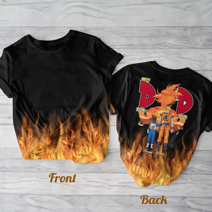 Personalized Dad AOP T-shirt - Up to 5 Kids - Father's Day Gift Idea - Best Dad Ever