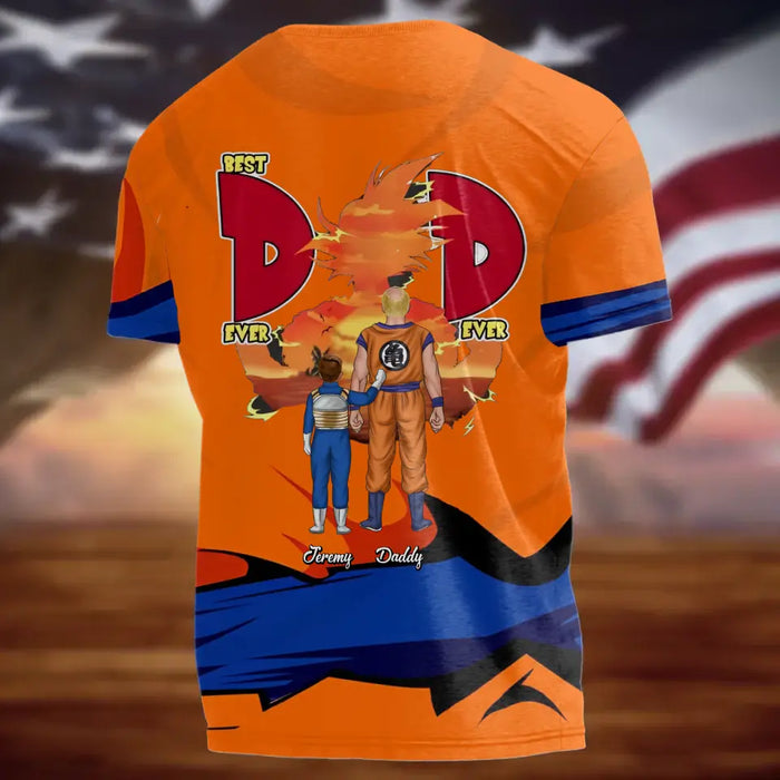 Personalized Dad AOP T-shirt - Up to 5 Kids - Father's Day Gift Idea - Best Dad Ever
