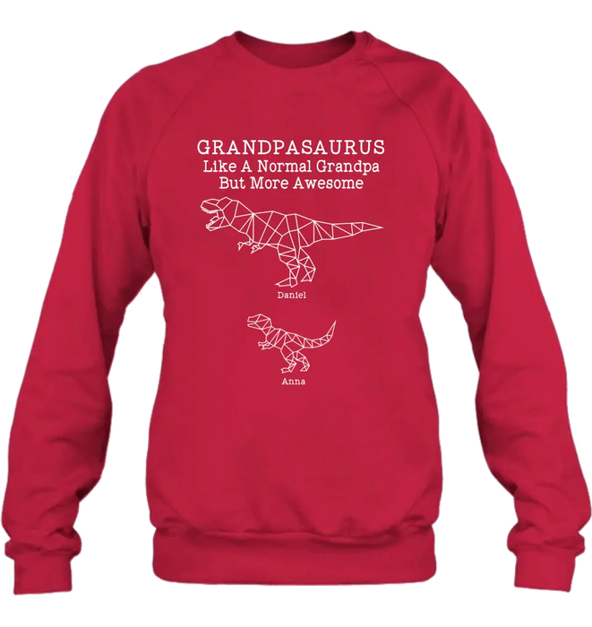 Personalized Dinosaur T-Shirt - Gift For Father's Day - Grandpasaurus Like A Normal Grandpa But More Awesome