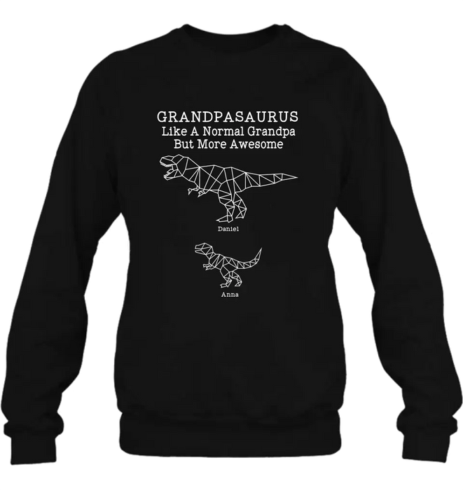 Personalized Dinosaur T-Shirt - Gift For Father's Day - Grandpasaurus Like A Normal Grandpa But More Awesome