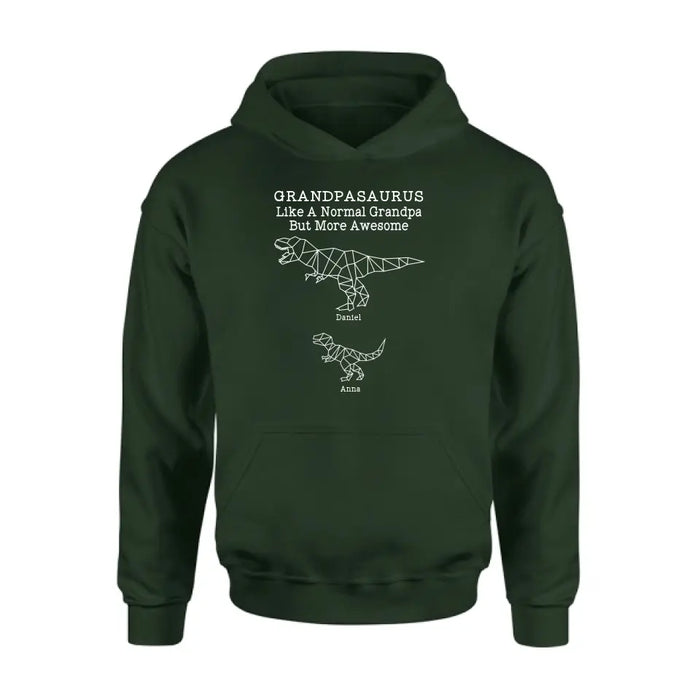 Personalized Dinosaur T-Shirt - Gift For Father's Day - Grandpasaurus Like A Normal Grandpa But More Awesome