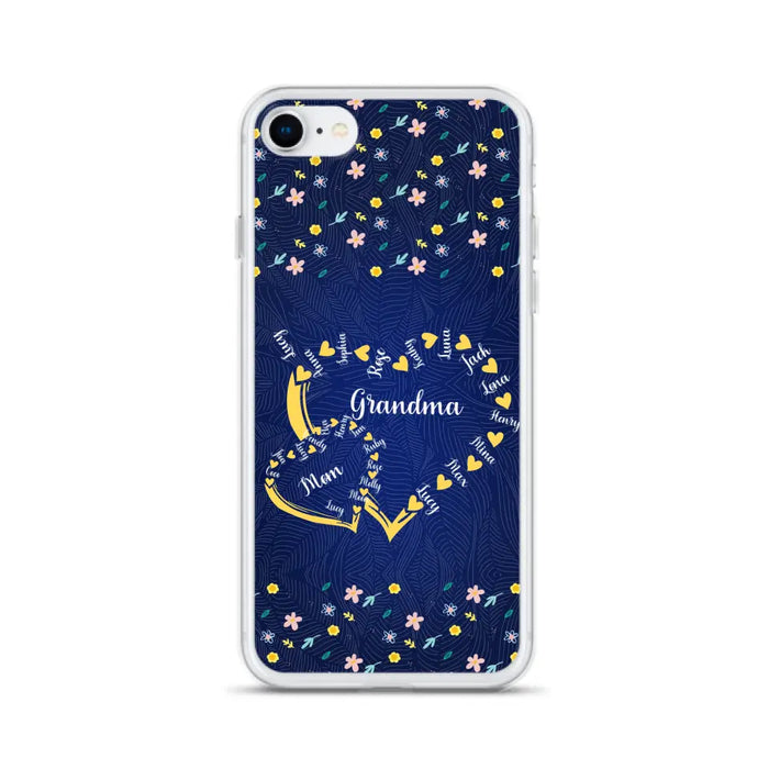 Personalized Grandma Mom Phone Case - Gift Idea For Mother's Day - Up to 12 Kids - Case For iPhone And Samsung
