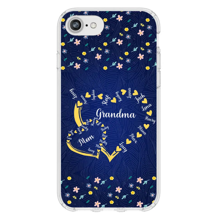 Personalized Grandma Mom Phone Case - Gift Idea For Mother's Day - Up to 12 Kids - Case For iPhone And Samsung