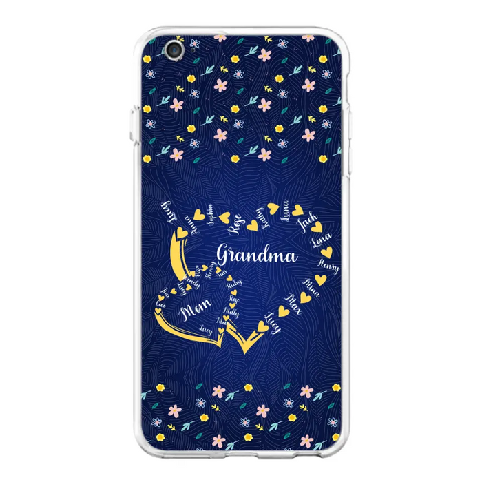 Personalized Grandma Mom Phone Case - Gift Idea For Mother's Day - Up to 12 Kids - Case For iPhone And Samsung