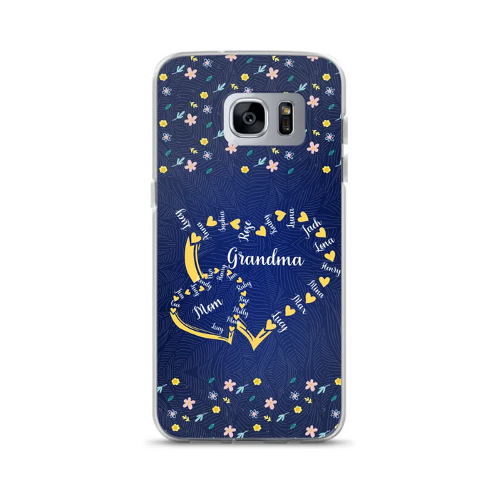 Personalized Grandma Mom Phone Case - Gift Idea For Mother's Day - Up to 12 Kids - Case For iPhone And Samsung