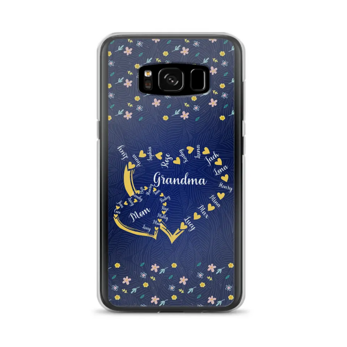 Personalized Grandma Mom Phone Case - Gift Idea For Mother's Day - Up to 12 Kids - Case For iPhone And Samsung