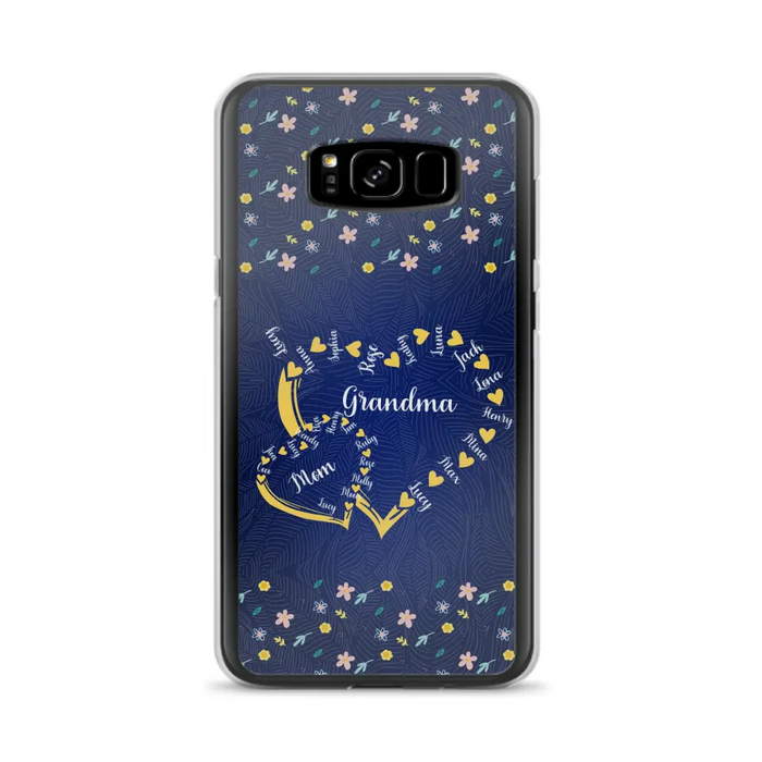 Personalized Grandma Mom Phone Case - Gift Idea For Mother's Day - Up to 12 Kids - Case For iPhone And Samsung