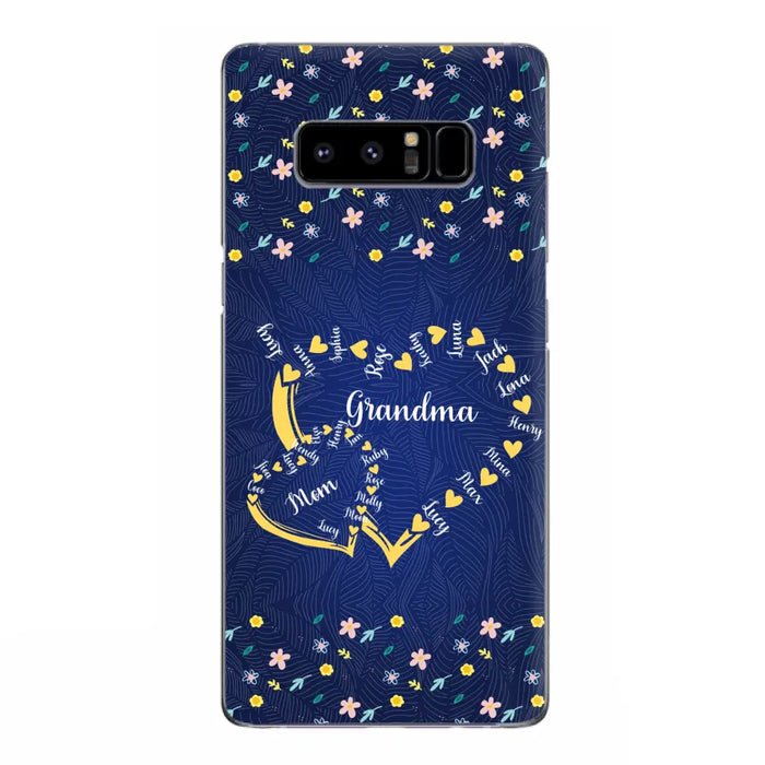 Personalized Grandma Mom Phone Case - Gift Idea For Mother's Day - Up to 12 Kids - Case For iPhone And Samsung