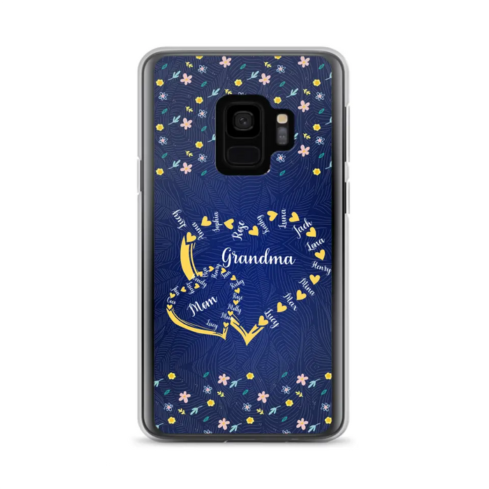 Personalized Grandma Mom Phone Case - Gift Idea For Mother's Day - Up to 12 Kids - Case For iPhone And Samsung