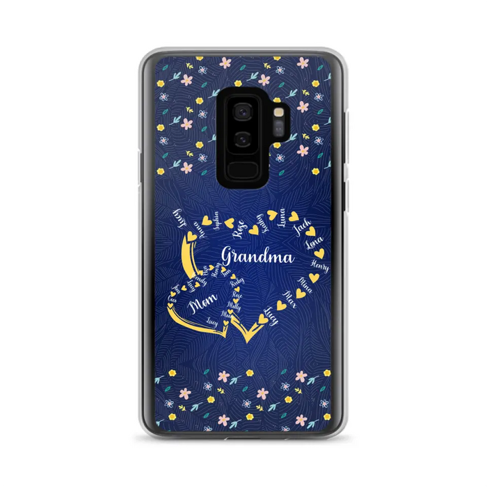 Personalized Grandma Mom Phone Case - Gift Idea For Mother's Day - Up to 12 Kids - Case For iPhone And Samsung