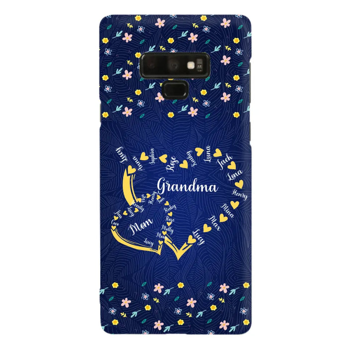 Personalized Grandma Mom Phone Case - Gift Idea For Mother's Day - Up to 12 Kids - Case For iPhone And Samsung