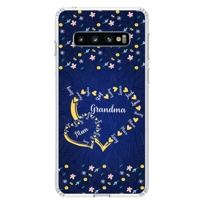 Personalized Grandma Mom Phone Case - Gift Idea For Mother's Day - Up to 12 Kids - Case For iPhone And Samsung