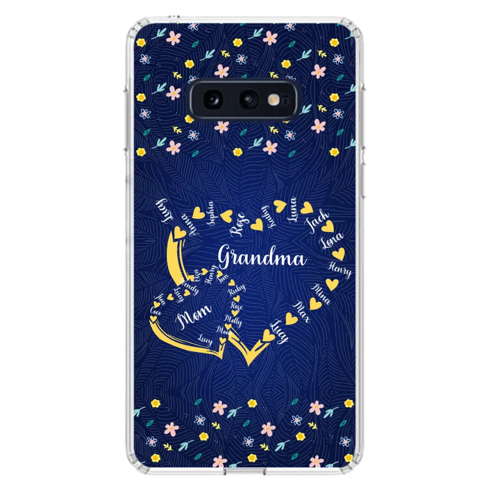 Personalized Grandma Mom Phone Case - Gift Idea For Mother's Day - Up to 12 Kids - Case For iPhone And Samsung