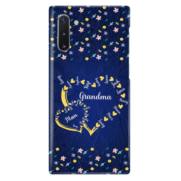 Personalized Grandma Mom Phone Case - Gift Idea For Mother's Day - Up to 12 Kids - Case For iPhone And Samsung