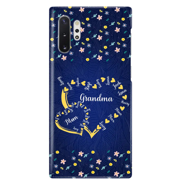 Personalized Grandma Mom Phone Case - Gift Idea For Mother's Day - Up to 12 Kids - Case For iPhone And Samsung