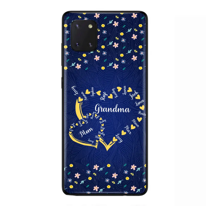 Personalized Grandma Mom Phone Case - Gift Idea For Mother's Day - Up to 12 Kids - Case For iPhone And Samsung
