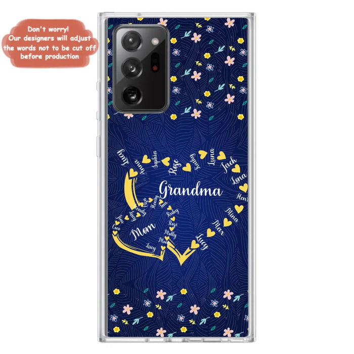 Personalized Grandma Mom Phone Case - Gift Idea For Mother's Day - Up to 12 Kids - Case For iPhone And Samsung