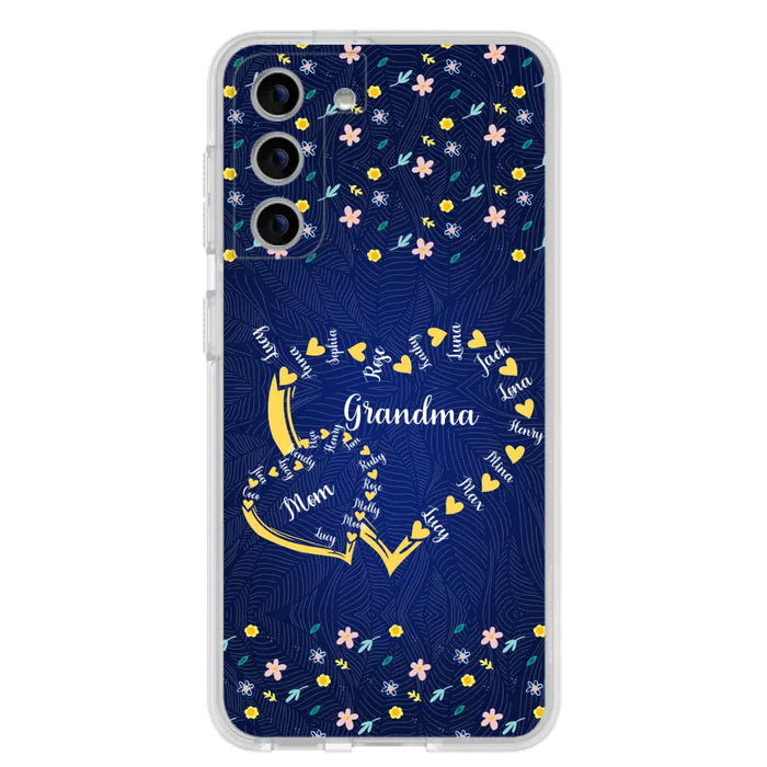 Personalized Grandma Mom Phone Case - Gift Idea For Mother's Day - Up to 12 Kids - Case For iPhone And Samsung