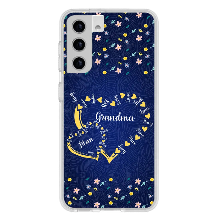 Personalized Grandma Mom Phone Case - Gift Idea For Mother's Day - Up to 12 Kids - Case For iPhone And Samsung