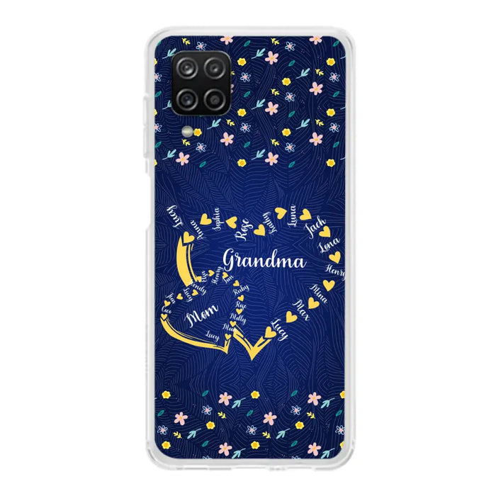 Personalized Grandma Mom Phone Case - Gift Idea For Mother's Day - Up to 12 Kids - Case For iPhone And Samsung