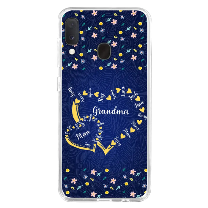 Personalized Grandma Mom Phone Case - Gift Idea For Mother's Day - Up to 12 Kids - Case For iPhone And Samsung