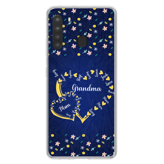 Personalized Grandma Mom Phone Case - Gift Idea For Mother's Day - Up to 12 Kids - Case For iPhone And Samsung