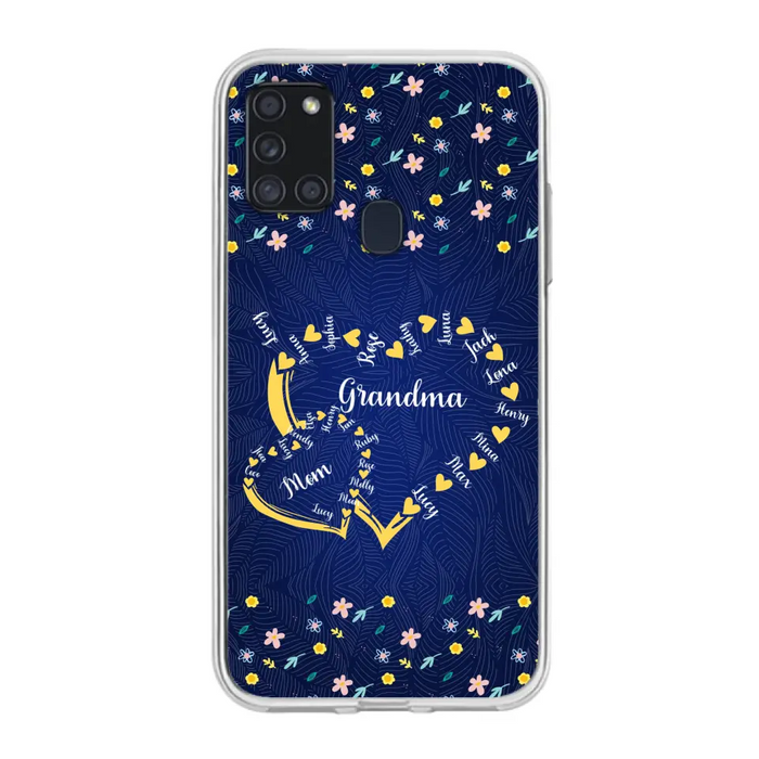 Personalized Grandma Mom Phone Case - Gift Idea For Mother's Day - Up to 12 Kids - Case For iPhone And Samsung