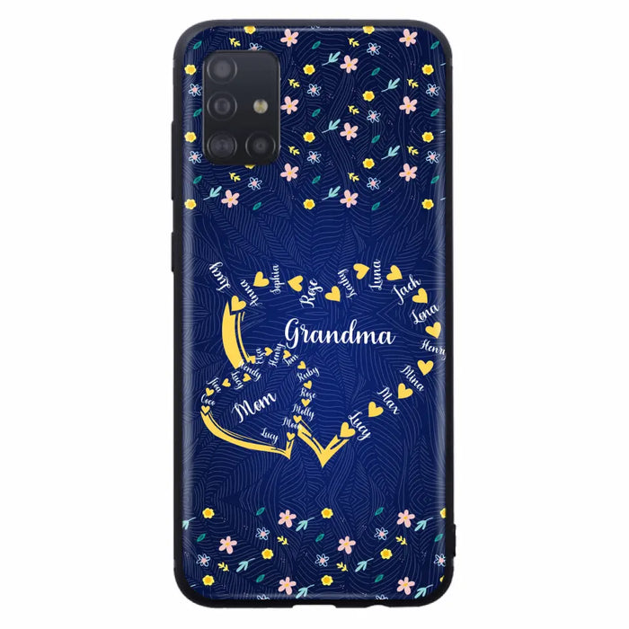 Personalized Grandma Mom Phone Case - Gift Idea For Mother's Day - Up to 12 Kids - Case For iPhone And Samsung