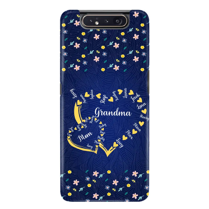 Personalized Grandma Mom Phone Case - Gift Idea For Mother's Day - Up to 12 Kids - Case For iPhone And Samsung