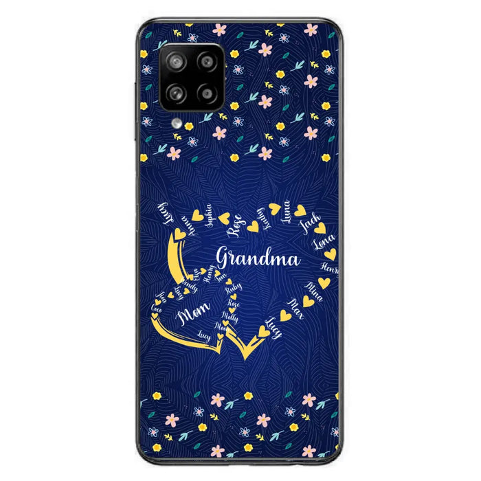 Personalized Grandma Mom Phone Case - Gift Idea For Mother's Day - Up to 12 Kids - Case For iPhone And Samsung