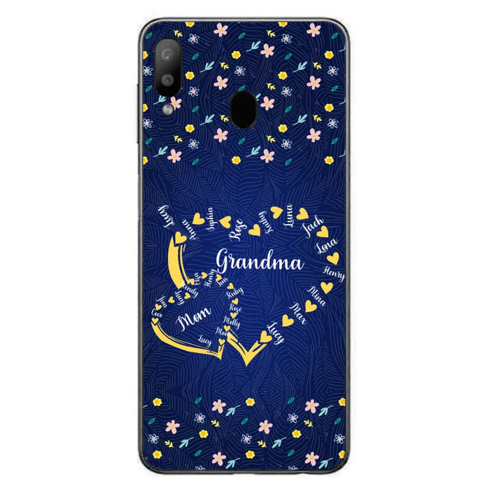 Personalized Grandma Mom Phone Case - Gift Idea For Mother's Day - Up to 12 Kids - Case For iPhone And Samsung