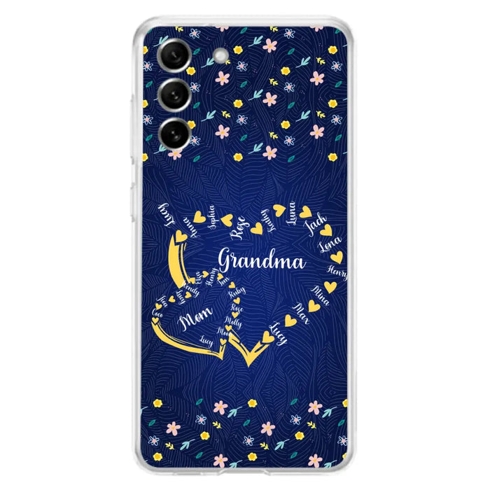 Personalized Grandma Mom Phone Case - Gift Idea For Mother's Day - Up to 12 Kids - Case For iPhone And Samsung