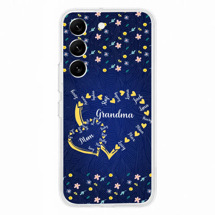 Personalized Grandma Mom Phone Case - Gift Idea For Mother's Day - Up to 12 Kids - Case For iPhone And Samsung