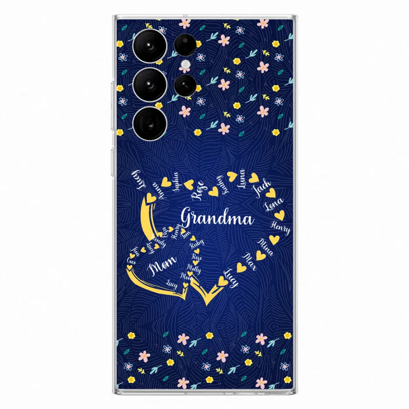 Personalized Grandma Mom Phone Case - Gift Idea For Mother's Day - Up to 12 Kids - Case For iPhone And Samsung