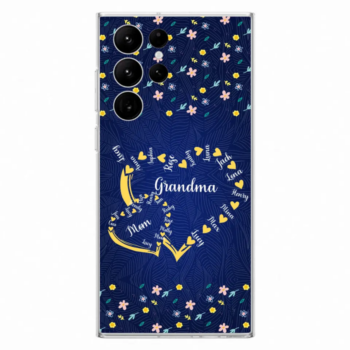 Personalized Grandma Mom Phone Case - Gift Idea For Mother's Day - Up to 12 Kids - Case For iPhone And Samsung