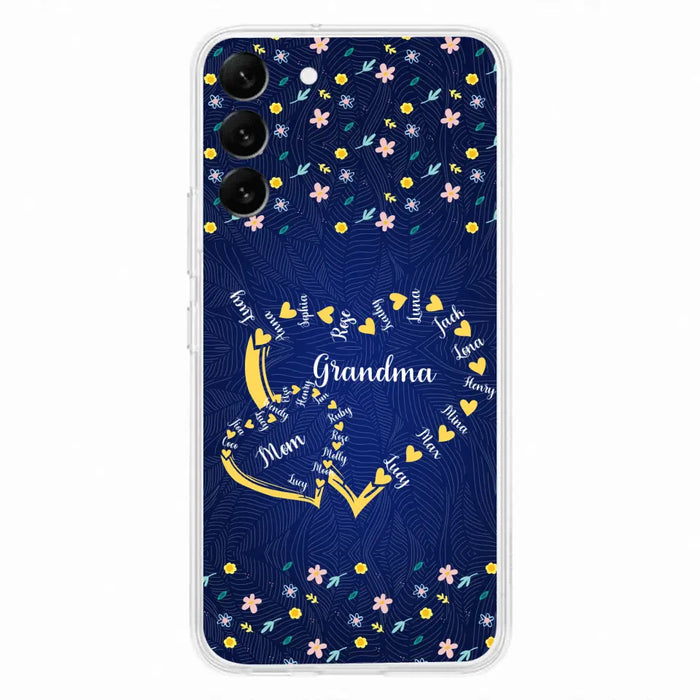 Personalized Grandma Mom Phone Case - Gift Idea For Mother's Day - Up to 12 Kids - Case For iPhone And Samsung