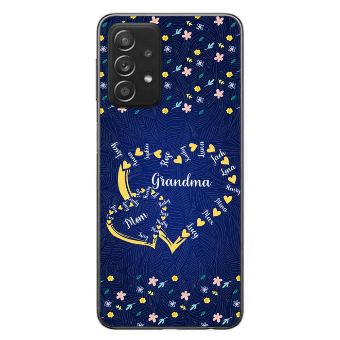 Personalized Grandma Mom Phone Case - Gift Idea For Mother's Day - Up to 12 Kids - Case For iPhone And Samsung