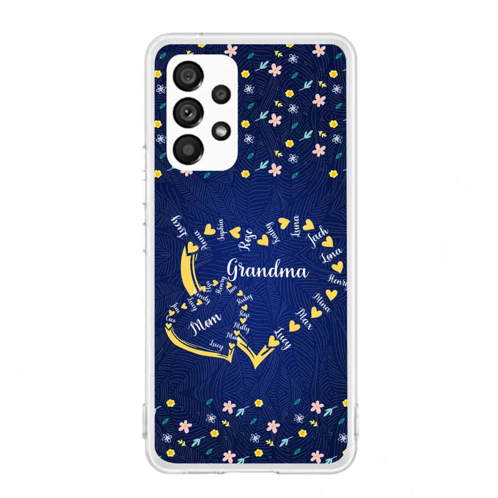 Personalized Grandma Mom Phone Case - Gift Idea For Mother's Day - Up to 12 Kids - Case For iPhone And Samsung